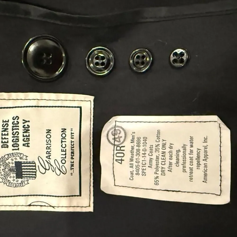 Garrison Collection 40R Men's Black and Navy Coat